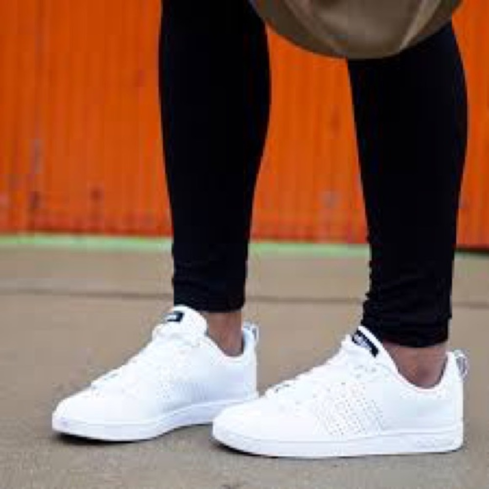 Adidas White Clean Advantage Sneakers